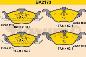 Фото Комлект гальмівних колодок, дисковий механізм BARUM BA2173