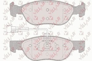 Фото Комплект гальмівних колодок, дискове гальмо VILLAR 626.0496