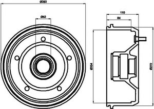 Фото Гальмівний барабан MINTEX MBD258