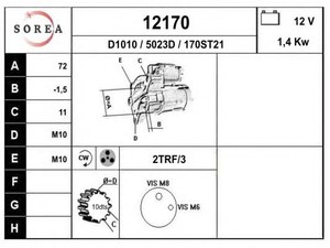 Фото Стартер EAI 12170