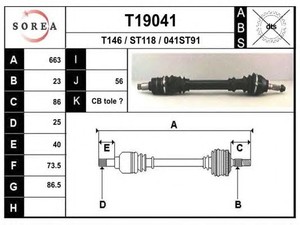 Фото Привідний вал EAI T19041