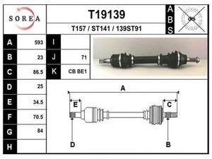 Фото Привідний вал EAI T19139