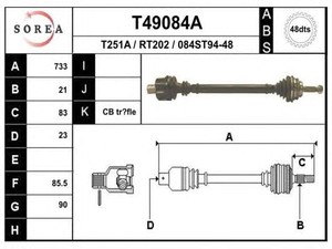 Фото Привідний вал EAI T49084A