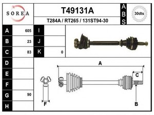 Фото Привідний вал EAI T49131A