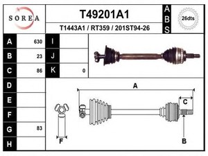 Фото Привідний вал EAI T49201A1