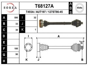 Фото Привідний вал EAI T68127A