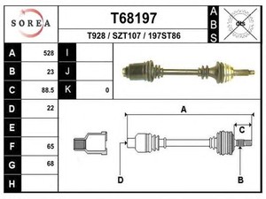 Фото Привідний вал EAI T68197