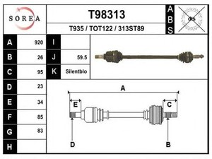 Фото Привідний вал EAI T98313