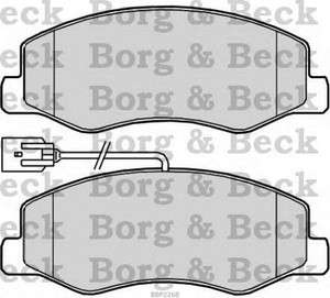 Фото Комплект гальмівних колодок, дискове гальмо BORG & BECK BBP2268