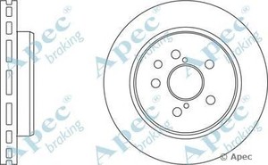 Фото Гальмівний диск APEC braking DSK2558