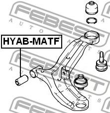 Фото Сайлентблок передній переднього важеля Febest HYABMATF