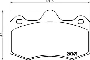 Фото Комлект гальмівних колодок, дисковий механізм Textar 2034501