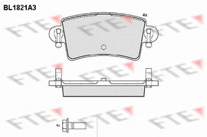 Фото Гальмівні колодки FTE BL1821A3