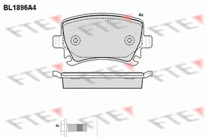 Фото Гальмівні колодки FTE BL1896A4