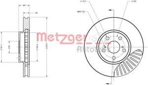 Фото Гальмівний диск Metzger 6110315