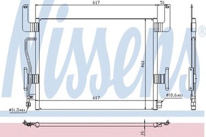 Фото Конденсатор, кондиціонер Nissens 94254