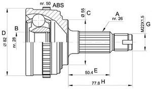 Фото Шарнірний комплект, привідний вал OPEN PARTS CVJ5296.10