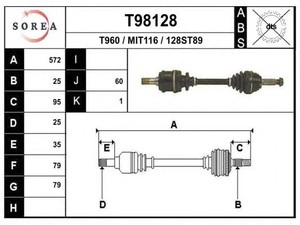 Фото Привідний вал EAI T98128