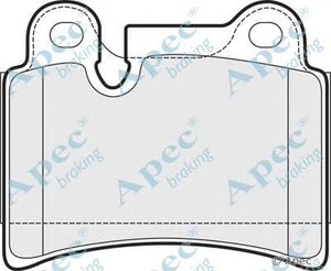 Фото Комлект гальмівних колодок, дисковий механізм APEC braking PAD1523