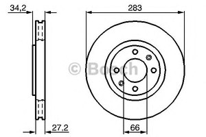 Фото Гальмівний диск Bosch 0 986 478 616