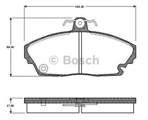 Фото Комплект гальмівних колодок, дискове гальмо Bosch 0 986 TB2 758