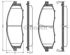 Фото Комплект гальмівних колодок, дискове гальмо Bosch 0 986 TB2 805