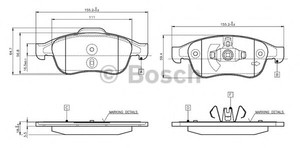 Фото Гальмівні колодки Bosch 0 986 TB3 116