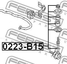 Фото Тяга стабілізатора задня Febest 0223B15