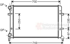 Фото Радіатор охолодження VW Caddy 1.9TDI 03- VAN WEZEL 58002204