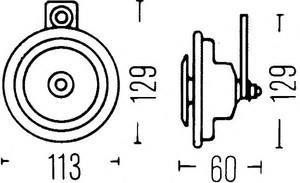 Фото Звуковий сигнал Behr Hella Service 3BB 002 768-151