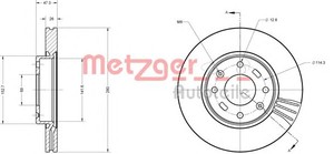 Фото Гальмівний диск Metzger 6110360