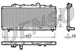 Фото Радіатор, охолодження двигуна Denso/Ketner DRM09090