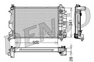 Фото Радіатор, охолодження двигуна Denso/Ketner DRM25013