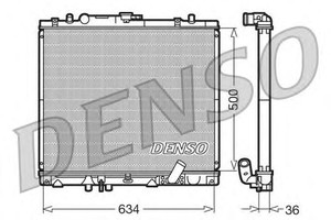 Фото Радіатор, охолодження двигуна Denso/Ketner DRM45020