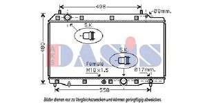 Фото Радіатор, охолодження двигуна AKS DASIS 100064N