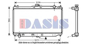 Фото Радіатор, охолодження двигуна AKS DASIS 111290N