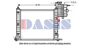 Фото Радіатор, охолодження двигуна AKS DASIS 120070N