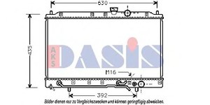 Фото Радіатор, охолодження двигуна AKS DASIS 140054N