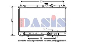 Фото Радіатор, охолодження двигуна AKS DASIS 140110N