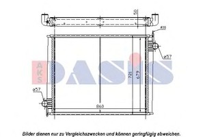 Фото Радіатор, охолодження двигуна AKS DASIS 270001N