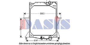 Фото Радіатор, охолодження двигуна AKS DASIS 280009N