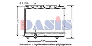 Фото Радіатор, охолодження двигуна AKS DASIS 370350N