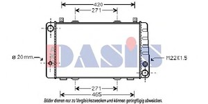 Фото Радіатор, охолодження двигуна AKS DASIS 490005N