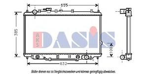 Фото Радіатор, охолодження двигуна AKS DASIS 510070N