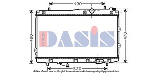 Фото Радіатор, охолодження двигуна AKS DASIS 510086N