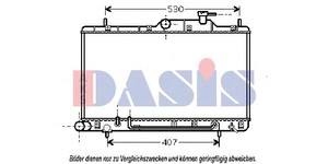 Фото Радіатор, охолодження двигуна AKS DASIS 560015N