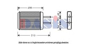 Фото Теплообмінник, отоплення салону AKS DASIS 569000N