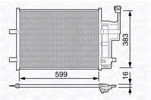 Фото Конденсатор, кондиціонер Magneti Marelli 350203667000