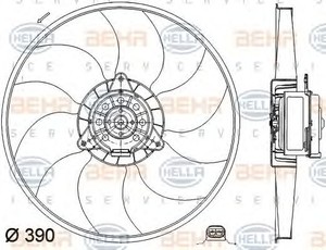 Фото Вентилятор, охолодження двигуна Behr Hella Service 8EW 351 041-241