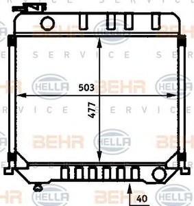 Фото Радіатор, охолодження двигуна Behr Hella Service 8MK 376 709-391